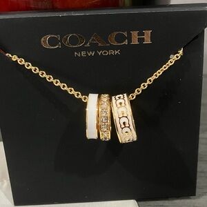 Coach Gold Ring Pendant Necklace